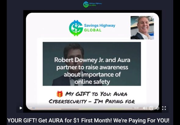 Get AURA for ONLY $1.00 --- WorldClass CyberSecurity - A $50 VALUE!  WE ARE PAYING FOR YOU!  + Comm!